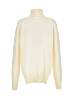 Givenchy - Beige Turtleneck Logo Sweater