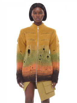 OFF-WHITE - Yellow Ombre Mock Collar Sweater