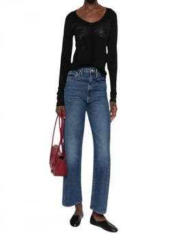 Pinko - Black Floral Round Neck Sweater (M)
