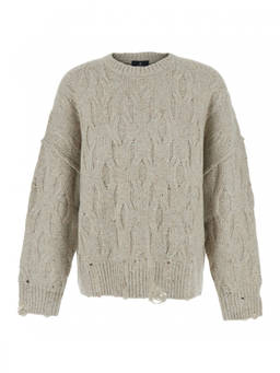 REPRESENT - Taupe Crew Neck Sweater