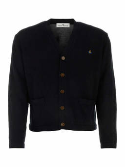 Vivienne Westwood - Black Embroidered Logo Cardigan
