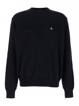 Vivienne Westwood - Black Embroidered Logo Sweater (S)