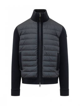 Moncler - Black Quilted Logo Cardigans (3XL)