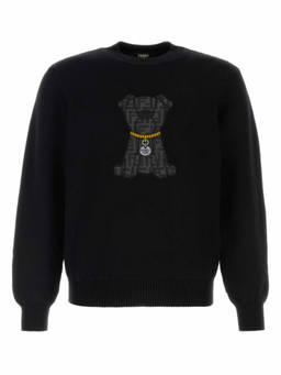 Fendi - Black Crew Neck Sweaters