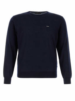 PRADA - Navy Blue Logo Sweaters