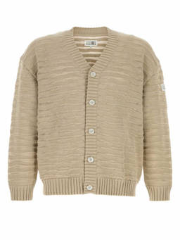 MM6 Maison Margiela - Beige V Neck Cardigans (XL)