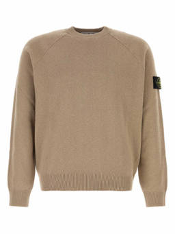 Stone Island - Beige Crew Neck Sweaters