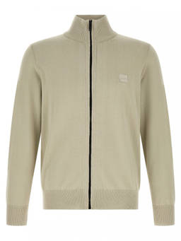 Boss - Beige Zip-Up Cardigan