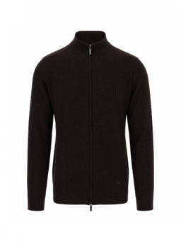 EMPORIO ARMANI - Dark Brown Knitted Cardigan