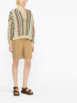 Vitelli - Multicolour Linen Blend Cotton Cardigan (L)
