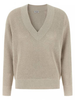 Brunello Cucinelli - Beige Openwork Sweater (M)