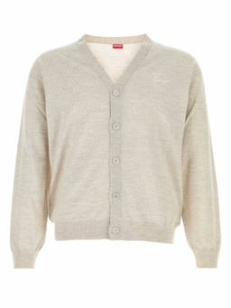 Kenzo - Light Grey Logo Cardigans (XL)