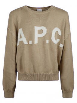 A.P.C. - Beige Crew Neck Sweaters