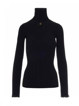 Elisabetta Franchi - Black Knitted Turtle Neck Sweater