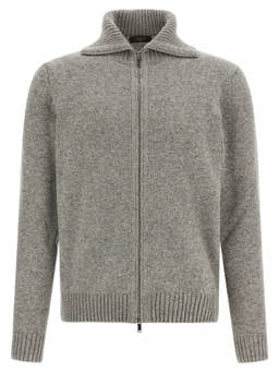 Zanone - Grey Zip-Up Cardigan