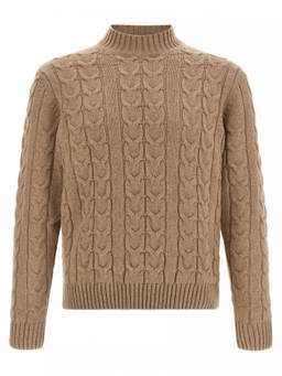 Zanone - Beige Mock Collar Sweater