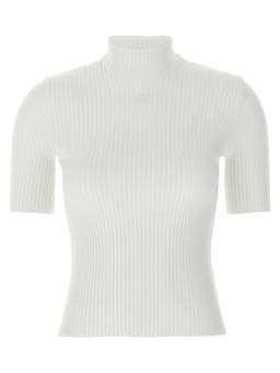Courreges - White Reedition Rib-Knit Sweater