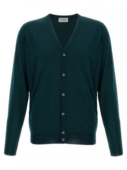 John Smedley - Green Petworth Cardigan (XL)