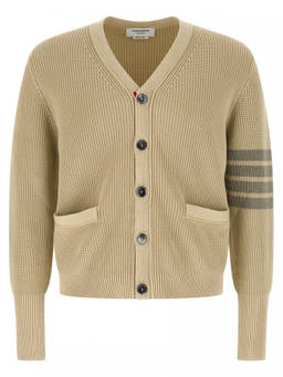 Thom Browne - Beige Garment Dye Cardigan