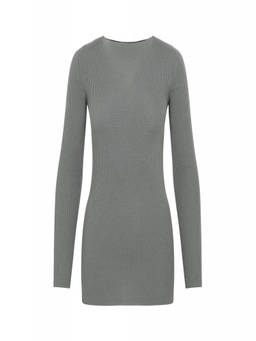 Rick Owens - Grey Jewel Neck Cashmere Sweater