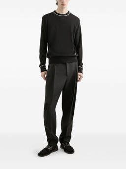 Dolce&Gabbana - Black Crewneck Logo Sweater