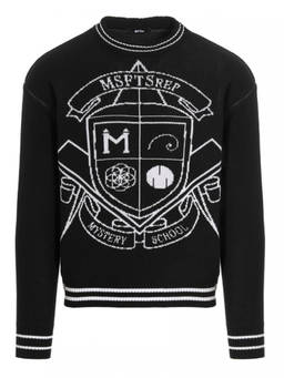 MSFTSrep - Black Jacquard Logo Sweater