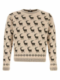 Moncler - Light Beige Jacquard Sweater