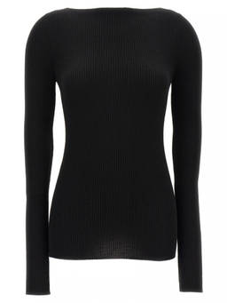 Rick Owens - Black Boatneck Sweater