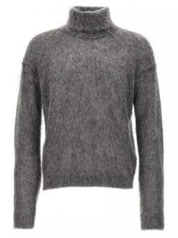 Saint Laurent - Grey Wool Turtleneck Sweater (XL)
