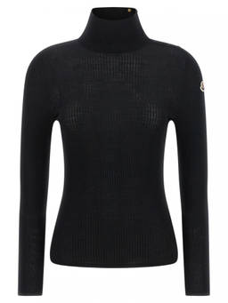 Moncler - Black Knitted Turtle Neck Sweater