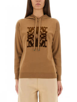 Max Mara - Beige Logo Hood Sweater
