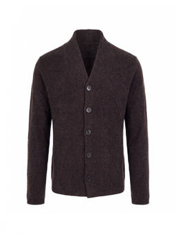 EMPORIO ARMANI - Dark Brown Knitted Cardigan
