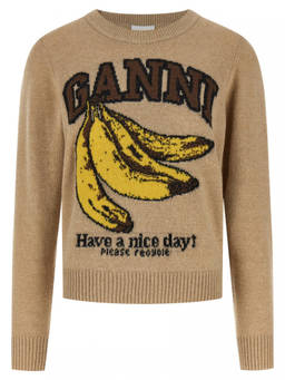 Ganni - Beige Banane Sweater