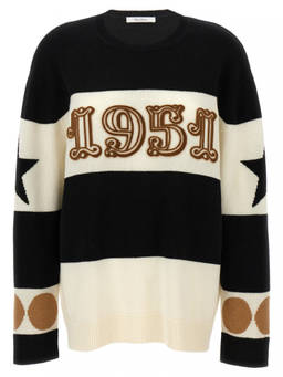 Max Mara - Multicolour Flocked-Motif Knitted Jumper