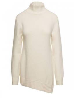 Jil Sander - Beige Mock Neck Jumper