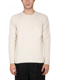 Drumohr - White Crew Neck Sweater