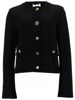 Moschino - Black Solid Round Neck Cardigan (L)