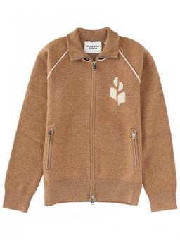 Marant Etoile - Beige Knitted Shirt Collar Sweater