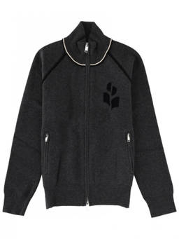 Marant Etoile - Black Logo Mock Collar Sweater