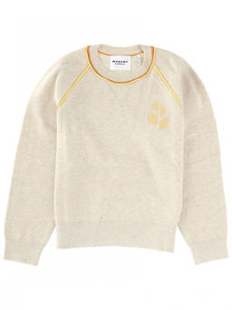 Marant Etoile - Beige Logo Crew Neck Sweater
