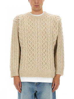 Moschino - Beige Crew Neck Sweater