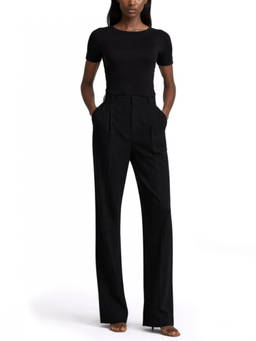 Theory - Black Solid Crew Neck Sweater (L)