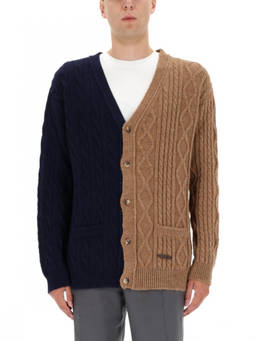 Moschino - Brown V Neck Cardigan