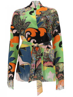 Etro - Multicolour Paisley Shawl Neck Cardigan (L)