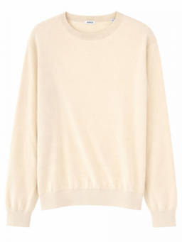 Aspesi - White Solid Crew Neck Sweater