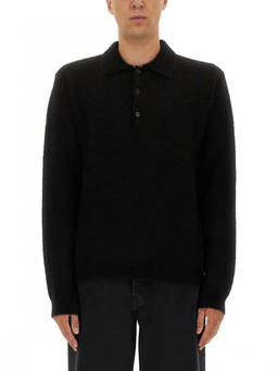 Sunflower - Black Shirt Collar Sweater (L)