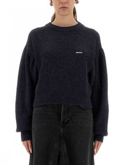 Rotate Birger Christensen - Blue Knitted Crew Neck Sweater (M)