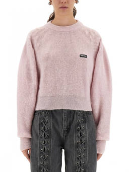 Rotate Birger Christensen - Light Pink Knitted Crew Neck Sweater