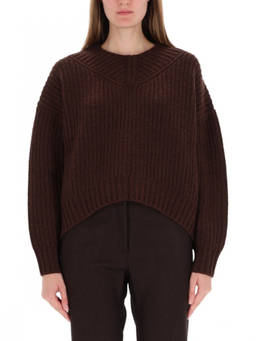 Staud - Brown Knitted Round Neck Sweater (XS)