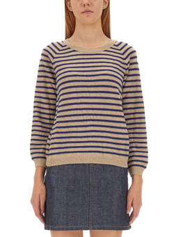 A.P.C. - Multicolour Stripes Round Neck Sweater (L)